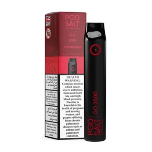 Pod Salt Go Strawberry – 20mg | 2500 Puffs Disposable Vape (7ml, 1100mAh)