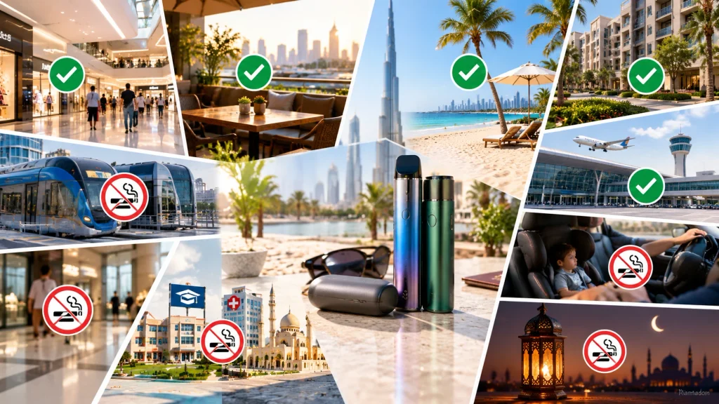 Dubai Vape Laws: 7 Rules Every Vaper Must Know (2026) 3 Use Vapes Only Where Permitted