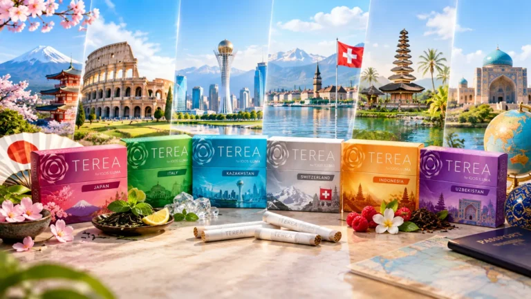 TEREA Flavors by Country: Japan, Italy, Kazakhstan, Switzerland, Indonesia & Uzbekistan