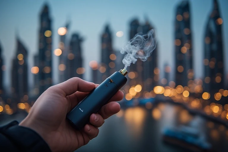 TEREA Dubai buying guide — heated tobacco device with Dubai skyline